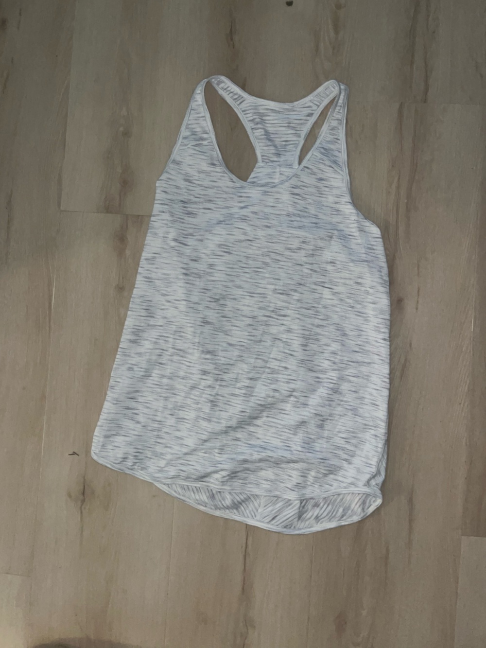 lululemon athletica Heathered Light Gray Racerback Tank